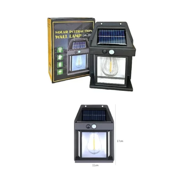 Lampe Murale Solaire 888 avec Détecteur de Mouvement – Éclairage LED Extérieur Étanche – Image 1