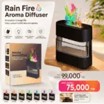 Diffuseur d’Arômes Rain Fire – Humidificateur & Lampe Ambiance avec Effet Pluie et Feu