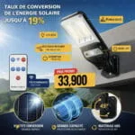 Lampadaire Solaire avec Détecteur de Mouvement 526-2 – Éclairage Extérieur LED