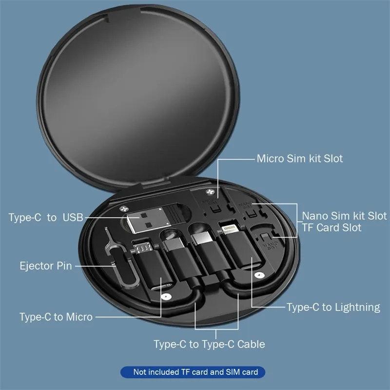 Kit Adaptateurs Fast Charging 60W – Type-C / USB-C / Micro-USB / Lightning – OTG & Boîte de Rangement