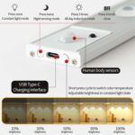Lumière LED Sans Fil Rechargeable USB – Détecteur de Mouvement & Veilleuse Ultra Fine pour Cuisine, Chambre, Armoire – Image 4