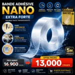 Bande Adhésive Double Face Nano Lamboss 5M – Transparente, Réutilisable & Ultra Résistante