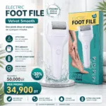 Râpe Électrique Velvet Smooth – Soin des Pieds Doux & Lisses