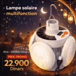 Lampe LED Rechargeable Solaire & USB – 5 Modes d’Éclairage Étanche