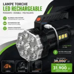 Torche Rechargeable Étanche 13 LED - Double Fonction Lumière Blanche & Rouge - Puissante et Résistante