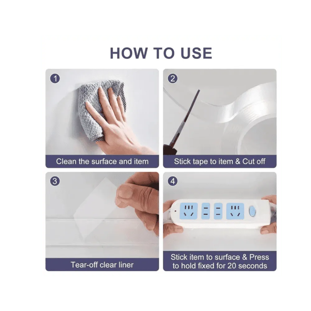 Bande Adhésive Double Face Silicone 3M – Transparente, Réutilisable & Résistante à la Chaleur – Image 2