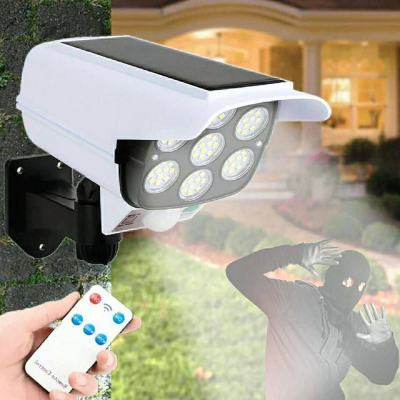 PROMO Pack de 4 Lampes Solaires Extérieur 77 LED - Détecteur de Mouvement - Forme Caméra de Sécurité