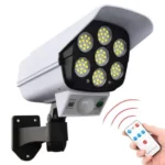 Lampe Solaire Extérieure 77 LED avec Détecteur de Mouvement - Éclairage Sécurité Forme Caméra