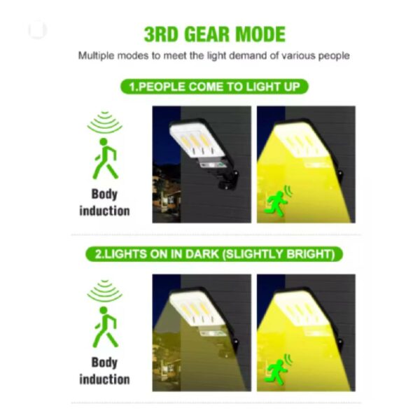 Lampadaire Solaire avec Détecteur de Mouvement 526-2 – Éclairage Extérieur LED – Image 2