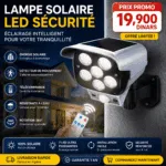 Lampe Solaire Extérieure 77 LED avec Détecteur de Mouvement - Éclairage Sécurité Forme Caméra