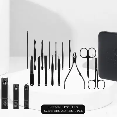 Ensemble Manucure 19 Pièces - Kit Complet Soin des Ongles