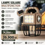 Lampe Solaire Multi-Sources BY-9802A – Recharge Solaire