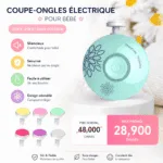 Lime à Ongles Électrique Bébé - Coupe Douce et Sûre sans Risque