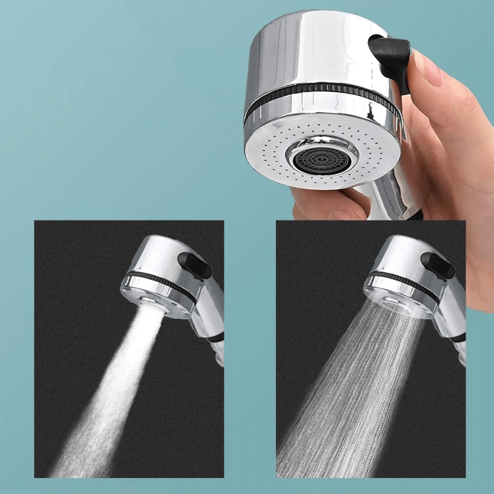 Set de Douche Stelione Réglable avec Douchette, Tuyau Extensible et Support Mural – Image 2