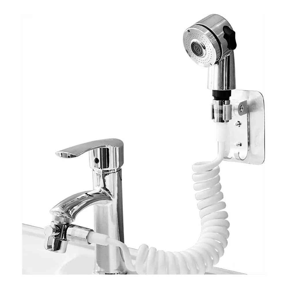 Set de Douche Stelione Réglable avec Douchette, Tuyau Extensible et Support Mural – Image 2