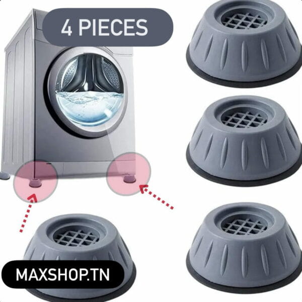Lot 4 Patins Caoutchouc Machine à Laver - Pieds Anti-Vibrations