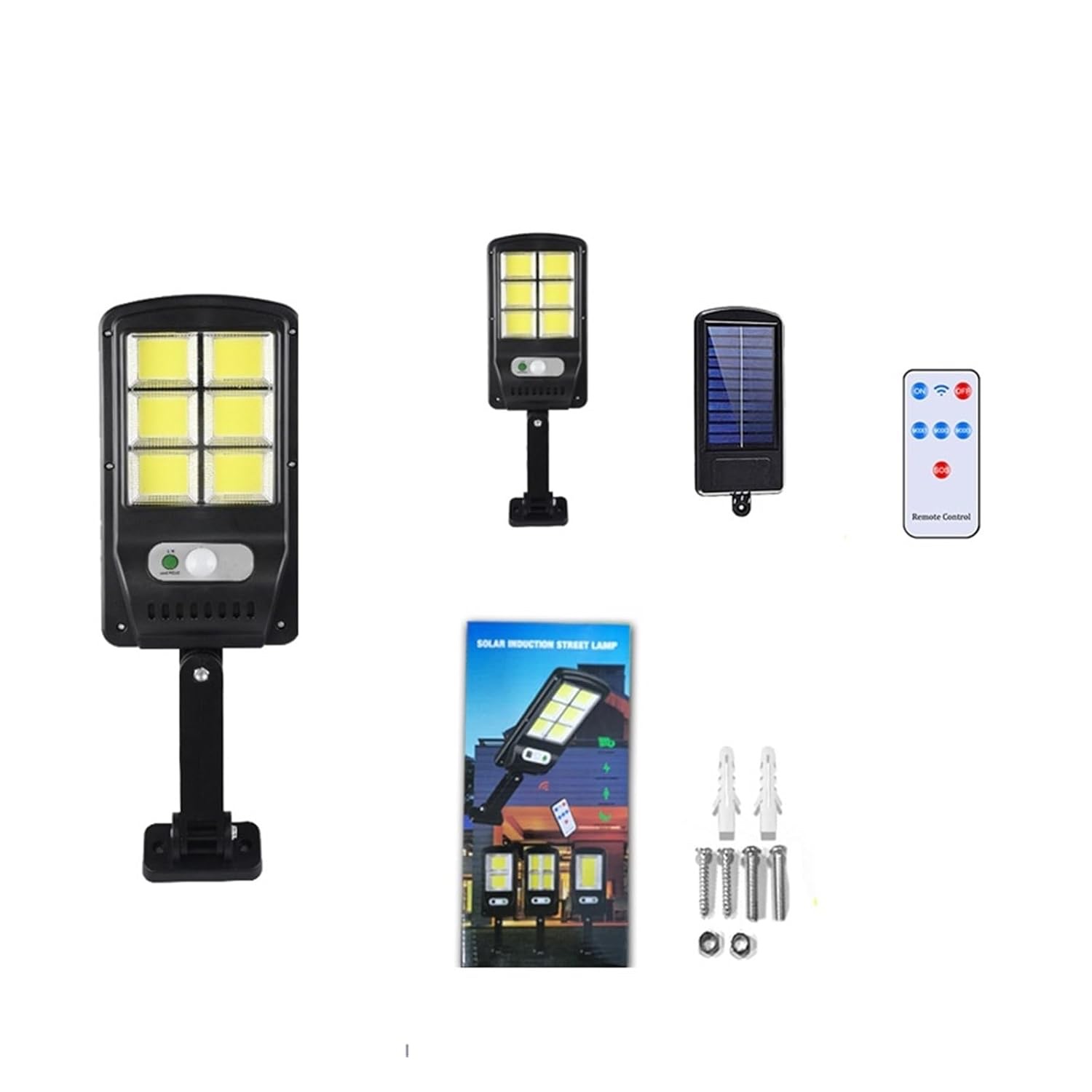 Lampe Solaire Jardin LED - Détecteur Mouvement & Télécommande