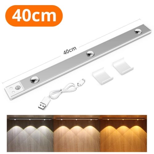 Lumière LED Sans Fil Rechargeable USB – Détecteur de Mouvement & Veilleuse Ultra Fine pour Cuisine, Chambre, Armoire