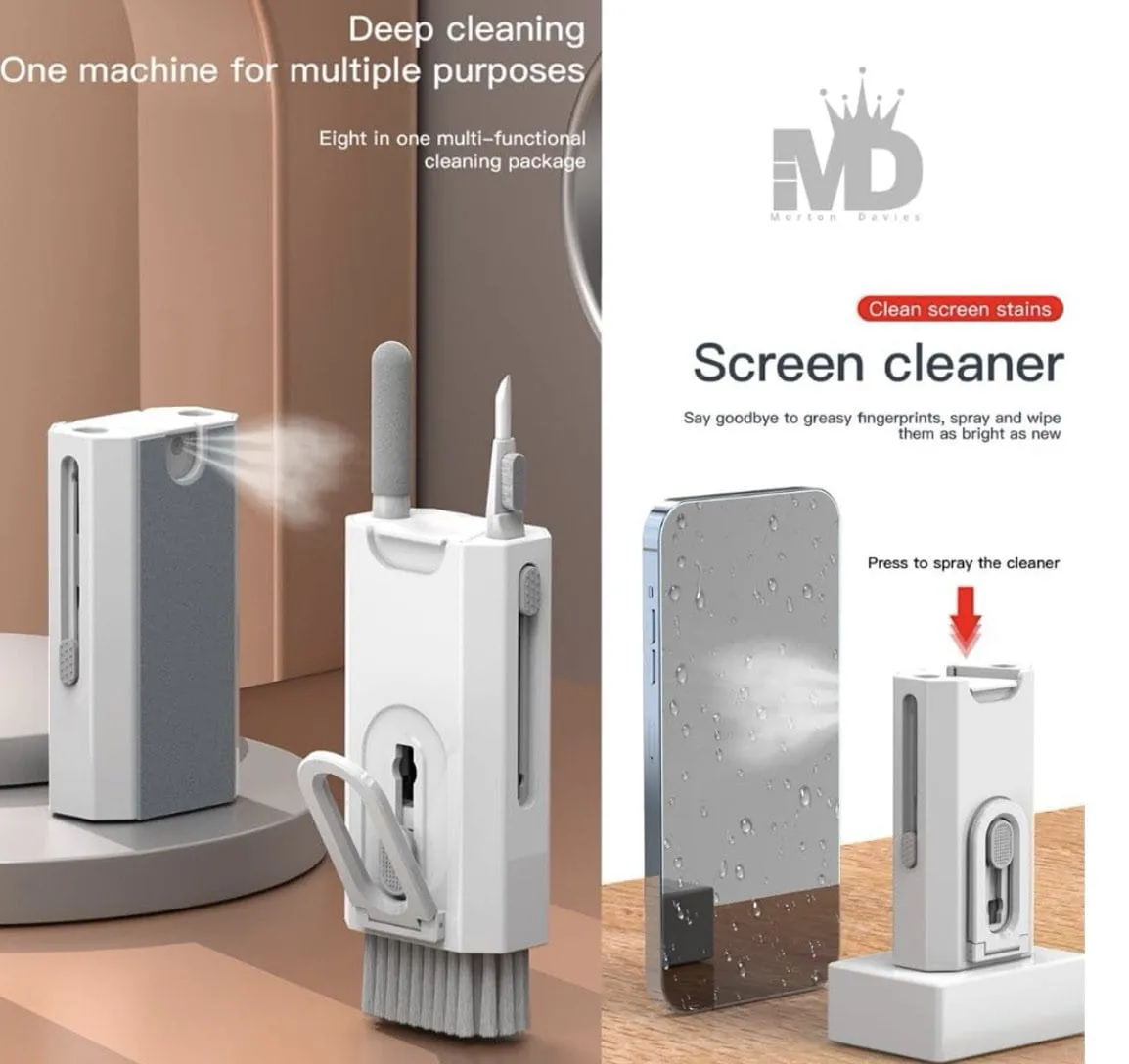 Kit de Nettoyage Multifonction 8 en 1 - Outils de Nettoyage Précis pour Téléphone, Ordinateur, Console et Objets Délicats – Image 3