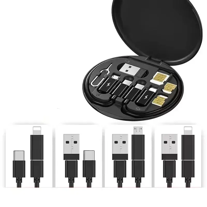 Kit Adaptateurs Fast Charging 60W – Type-C / USB-C / Micro-USB / Lightning – OTG & Boîte de Rangement – Image 3
