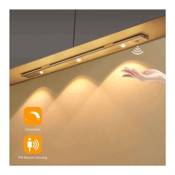 Lumière LED Sans Fil Rechargeable USB – Détecteur de Mouvement & Veilleuse Ultra Fine pour Cuisine, Chambre, Armoire – Image 2