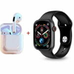 Pack Montre Connectée W26 PRO Max Série 8 + 2 Bracelets + Écouteurs Bluetooth