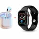 pack montre connectee w26 pro max series 8 2 ceintures earbuds noir