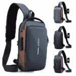 Sac de Poitrine Antivol FASHION – Port USB & Serrure de Sécurité – Noir – Image 2