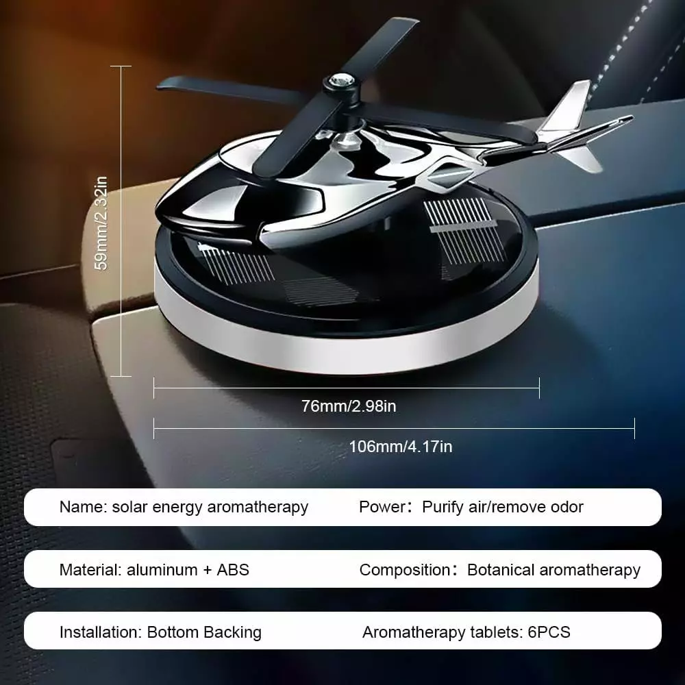 Diffuseur de Parfum Voiture Hélicoptère – Élégant & Rotatif – Image 3