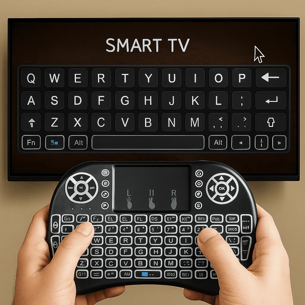 Mini Clavier Sans Fil 2,4GHz avec Touchpad & Rétroéclairage – Rechargeable & Multifonction – Image 2