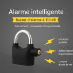Cadenas avec Alarme 110 dB – Acier Renforcé Antivol Haute Sécurité – Image 4