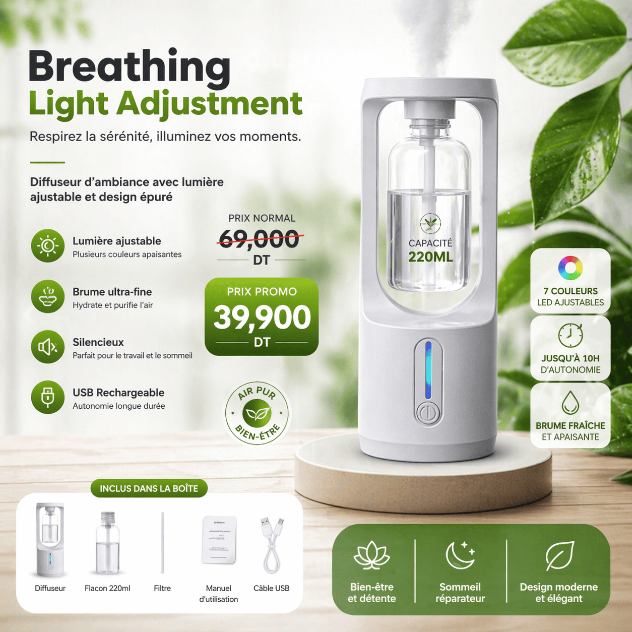 6db308e3-9edc-4e65-9463-b85f615feed0 Diffuseur d’arômes et humidificateur d’air intelligent USB – Purifie, parfume et hydrate votre espace – Image 1