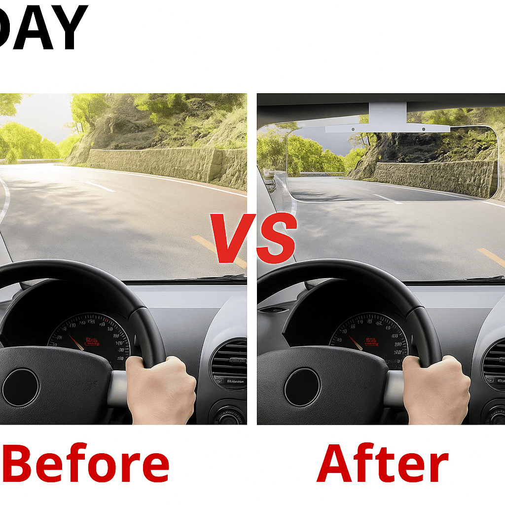 75e4ead8-edf2-452c-8c99-647bd9f157bf Pare-Soleil HD Visor 2 en 1 – Visière Anti-Éblouissement Jour et Nuit pour Voiture – Image 3