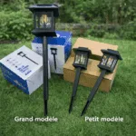 Lampe Solaire Extérieure LED – Éclairage de Jardin Étanche avec Piquet – Image 4