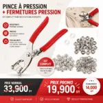 Pince à Boutons Pression avec 100 Boutons – Outil de Couture Pratique et Rapide