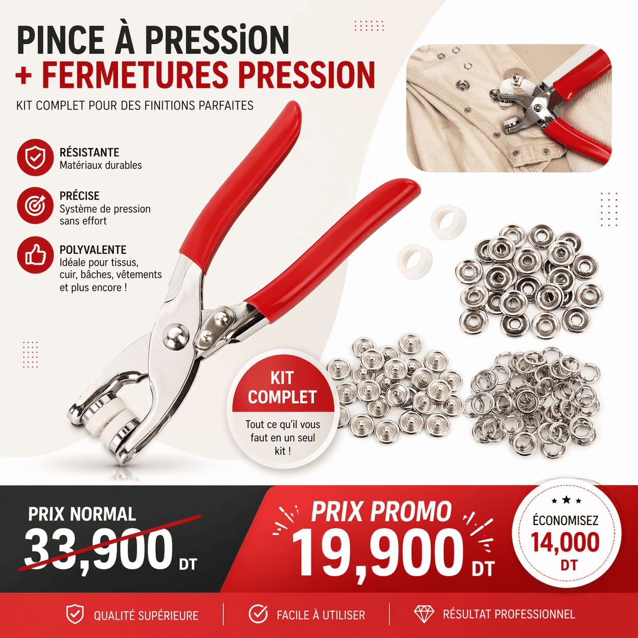 d7a32c86-0c42-46f4-97ac-0f51b712da65 Pince à Boutons Pression avec 100 Boutons – Outil de Couture Pratique et Rapide – Image 1