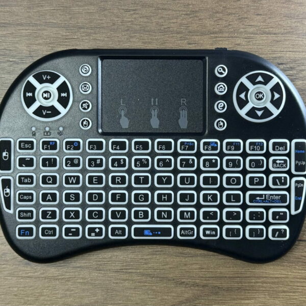 Mini Clavier Sans Fil 2,4GHz avec Touchpad & Rétroéclairage – Rechargeable & Multifonction