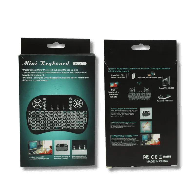 Mini Clavier Sans Fil 2,4GHz avec Touchpad & Rétroéclairage – Rechargeable & Multifonction – Image 3