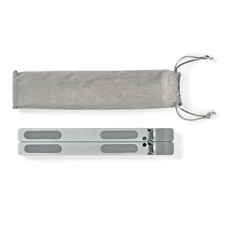 img_3124 Support Ordinateur Portable Nedis – Réglable, Ergonomique et Pliable en Aluminium – Image 2