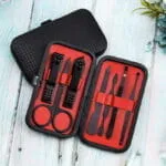 Kit Manucure & Pédicure 7 en 1 – Acier Inoxydable Noir avec Étui Élégant – Image 4