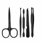 Kit Manucure & Pédicure 7 en 1 – Acier Inoxydable Noir avec Étui Élégant – Image 2