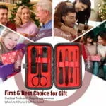 Kit Manucure & Pédicure 7 en 1 – Acier Inoxydable Noir avec Étui Élégant – Image 5