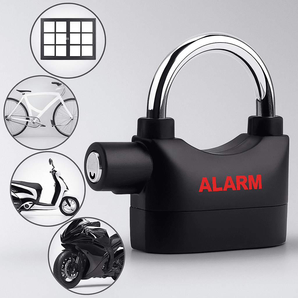 img_3609 Cadenas avec Alarme 110 dB – Acier Renforcé Antivol Haute Sécurité – Image 3