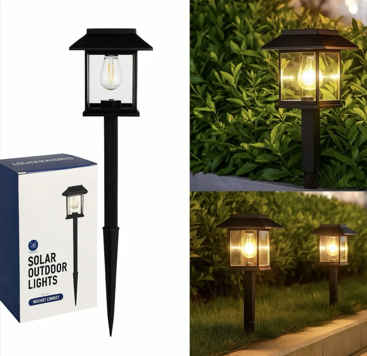 Lampe Solaire Extérieure LED – Éclairage de Jardin Étanche avec Piquet – Image 2