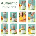 Presse-agrumes électrique portable multifonctionnel – Rechargeable USB, rapide et pratique – Image 4