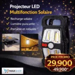 Lampe Solaire à Pince avec Détecteur de Mouvement – LED Extérieure Portable