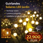 Lampes de Jardin Solaires à LED – Lumière Blanche Chaude