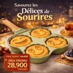 Poêle Multi-Moules 4 Smiley – Antiadhrente & Parfaite pour Petit Déjeuner