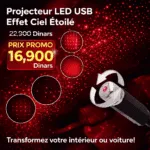 Lampe de Projection d’Étoiles – Effet Laser USB