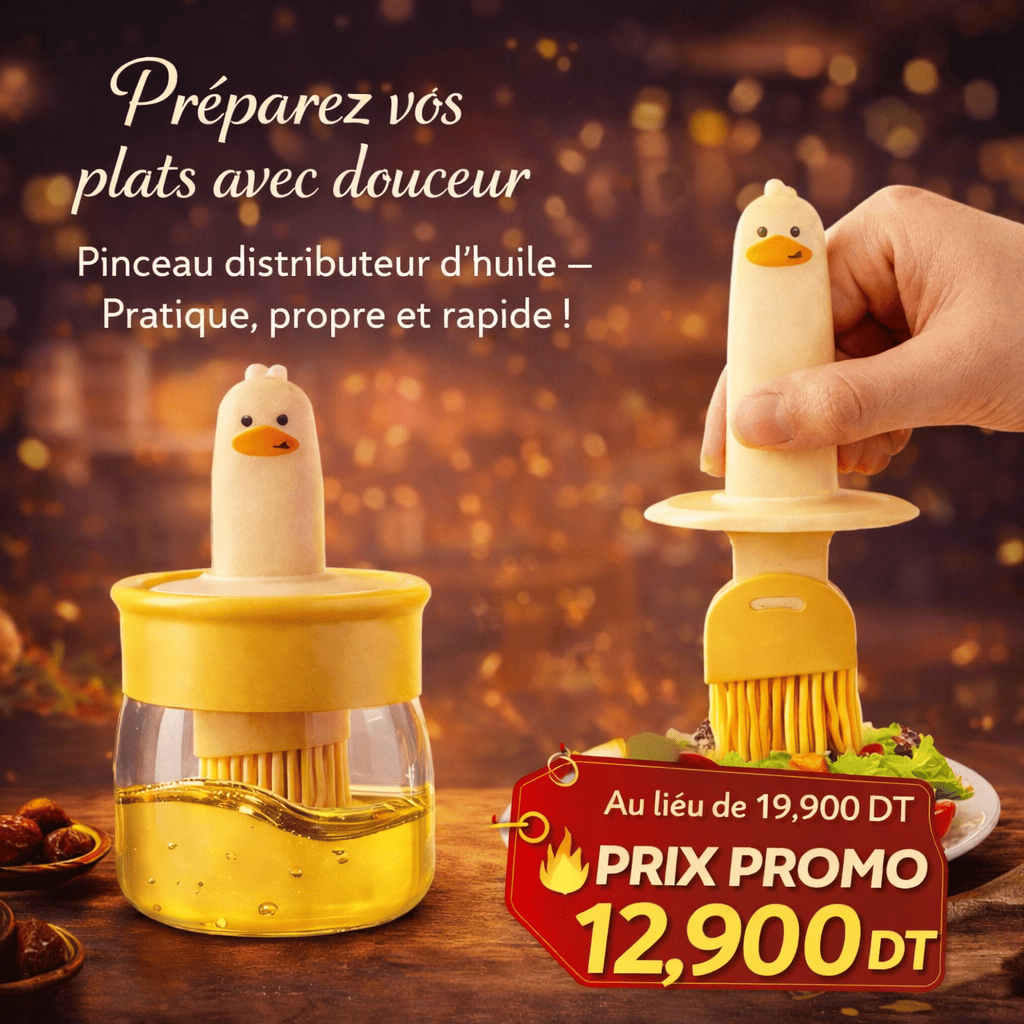 8b03101e-6ef5-4b38-a7a3-3029551c565e Brosse à huile en silicone — Jaune poussin – Image 1